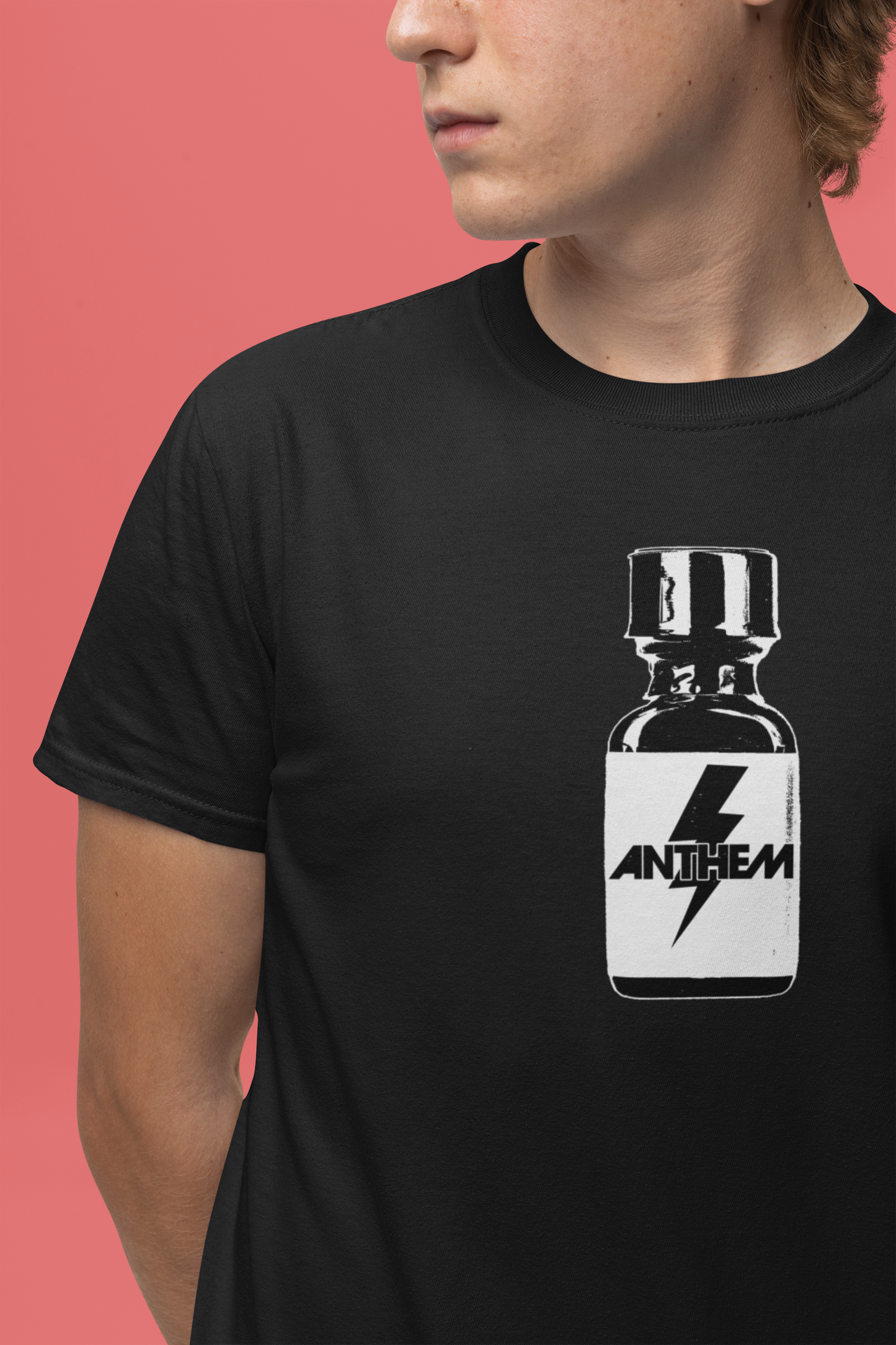 twink wearing chris anthem poppers tee shirt